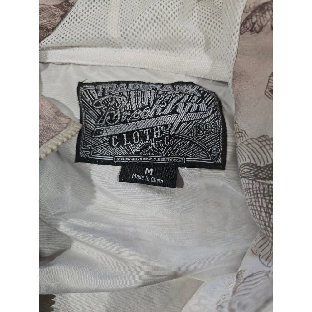 Brooklyn Cloth Men’s Medium Renaissance Cherub Print Anorak Windbreaker Jacket - Picture 6 of 8